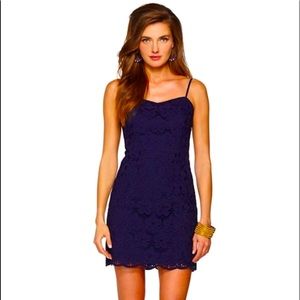 Lilly Pulitzer Navy Blue Eyelet Dress